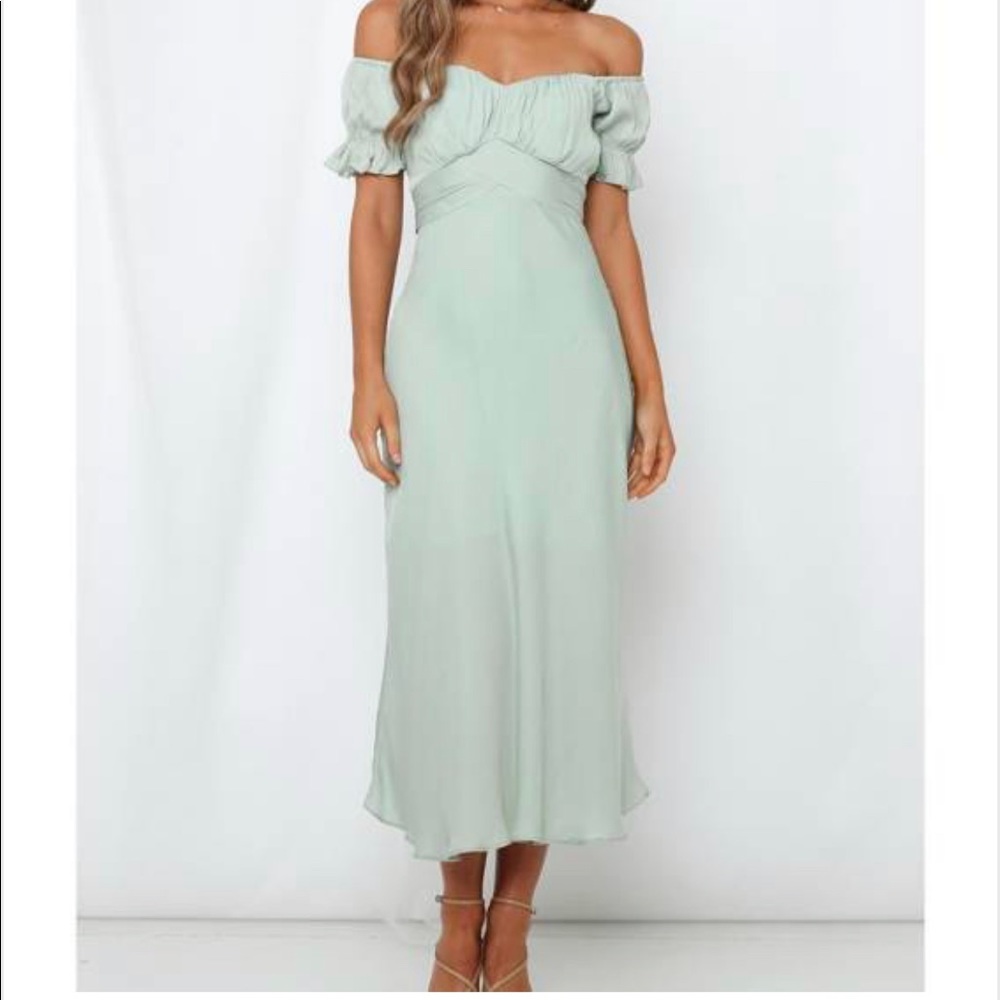 Saints and Secrets Pistachio MIDI dress size M NWT